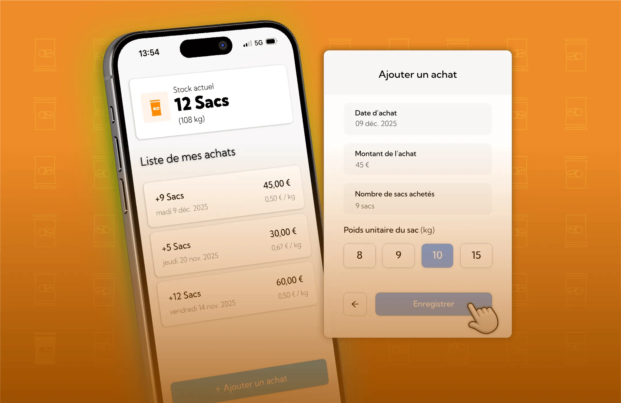 Application Pellet Companion — gestion du stock et des achats